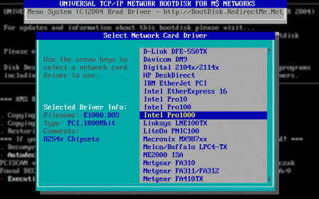 NetBootDisk Screen Capture