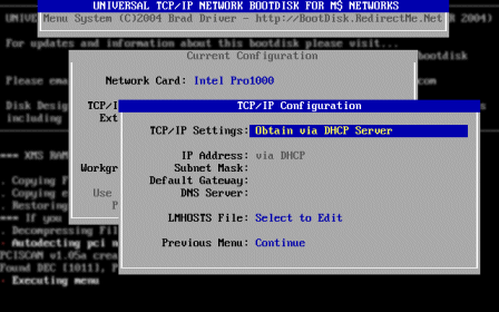 NetBootDisk Screen Capture